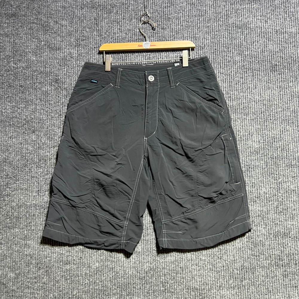 Kuhl Shorts Mens 32 Gray Hiking Outdoor Cargo Utility Techwear Nylon Spandex